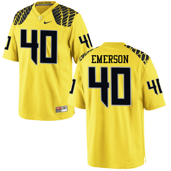 Men #40 Zach Emerson Oregon Ducks College Football Jerseys-Yellow